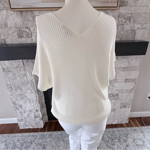 Lafayette 148 New York Ribbed Knit Dolman Sleeve Sweater Top Small - Picture 4 of 8